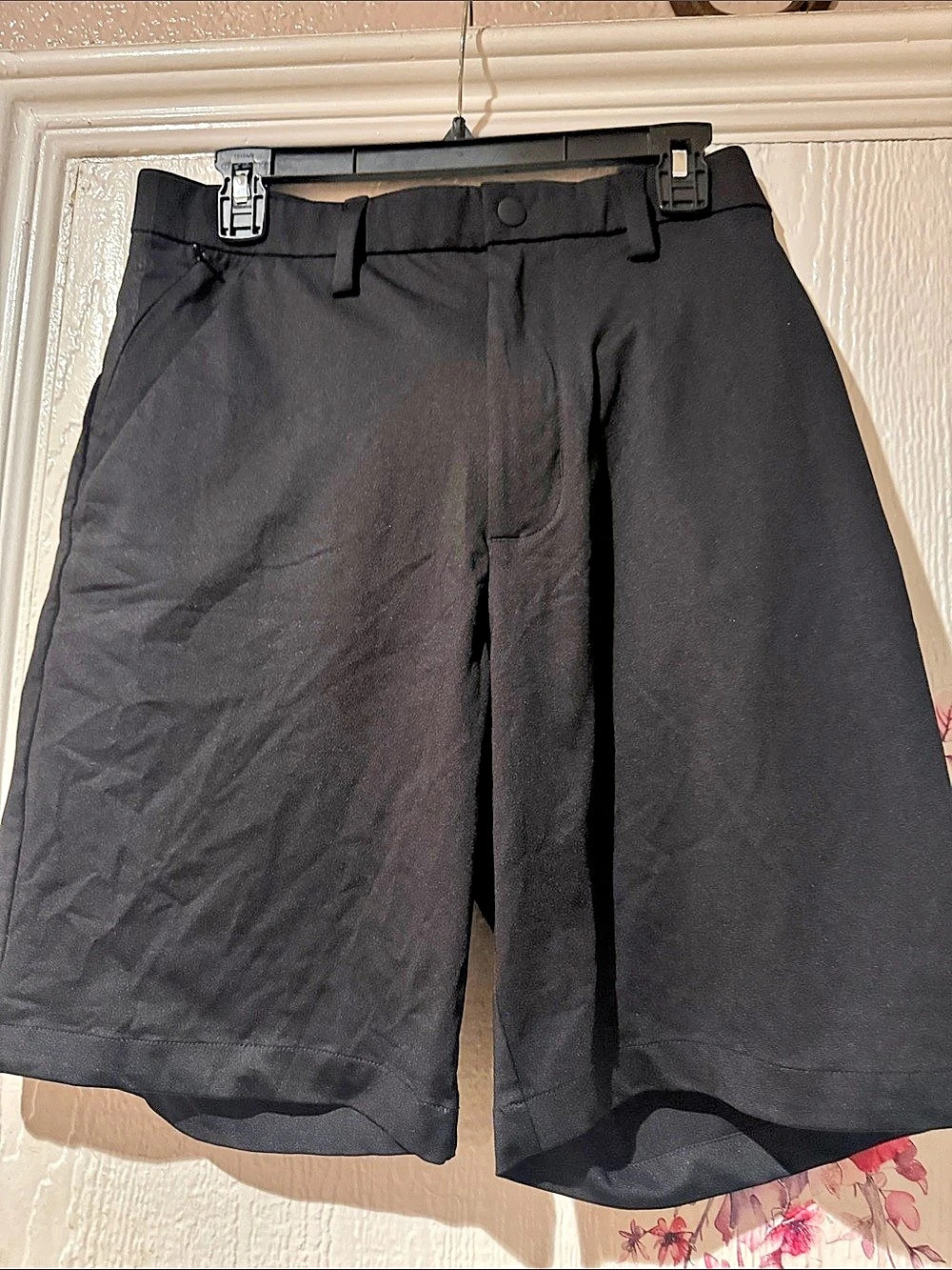 Stylus Classic-Fit Golf Short Black Flat Front Shorts